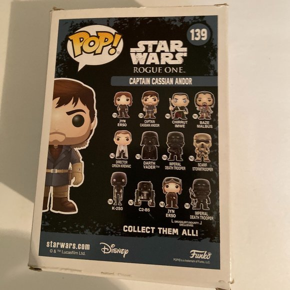 Funko Pop # 139 Captain Cassian Andor Star Wars Bobble Head - Picture 2 of 4